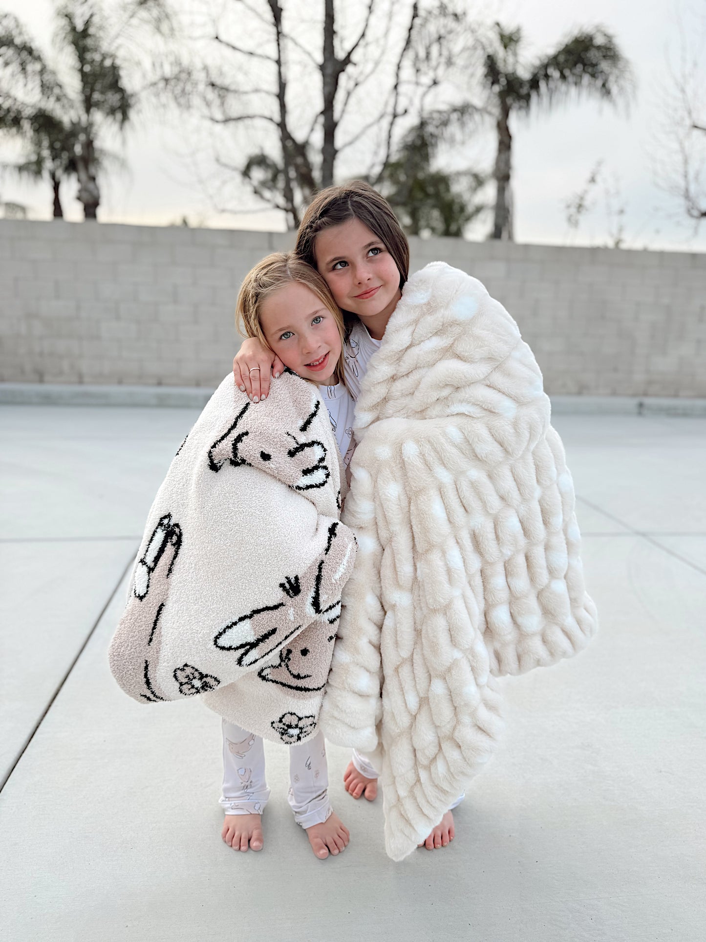 Bunnies and Floral | Plush Blanket | Baby | Preorder