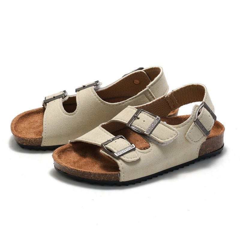 Leather Suede Sandal w/ back strap | Sand
