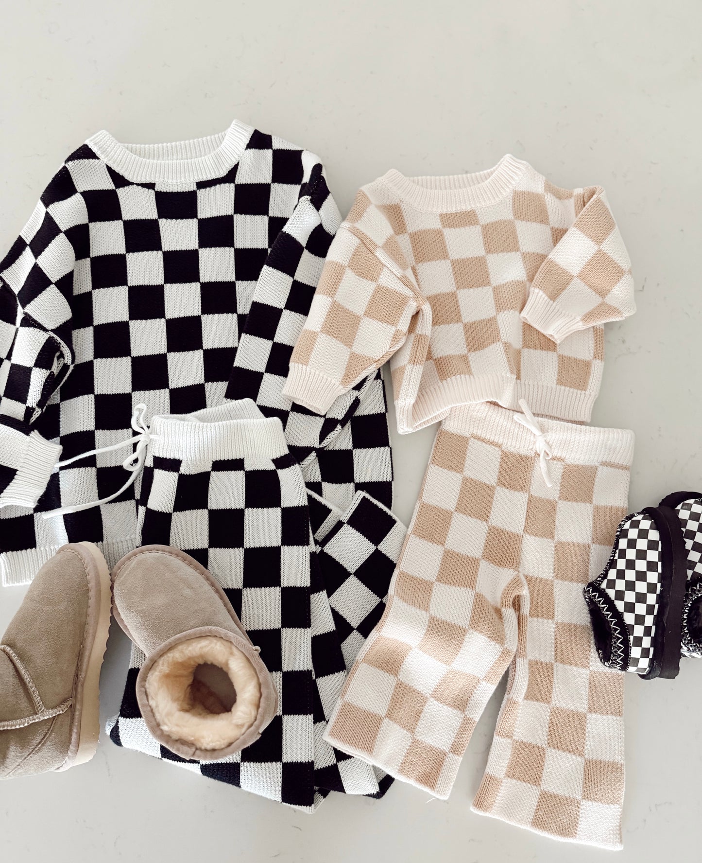 Black Checkered | Knit Set | PREORDER