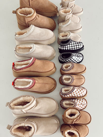 Mini Suede Slides | Chestnut | Toddler