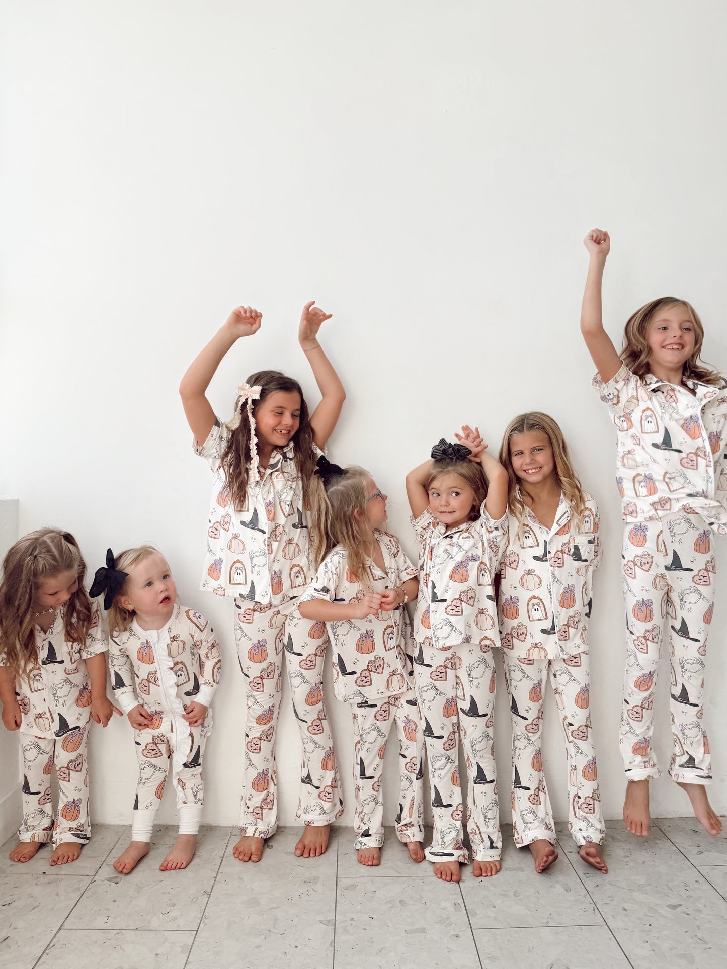 Spooky Cute Bamboo | Short Sleeve| Girl Button and Flare Set