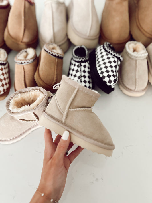 Mini Suede Boots | Tan | Toddler