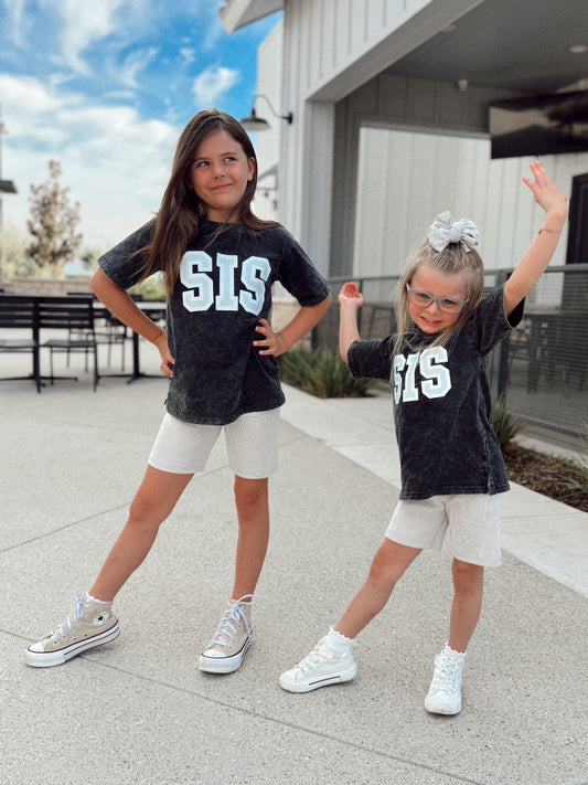 SIS | Mineral Washed and Ribbed Biker| Short Set