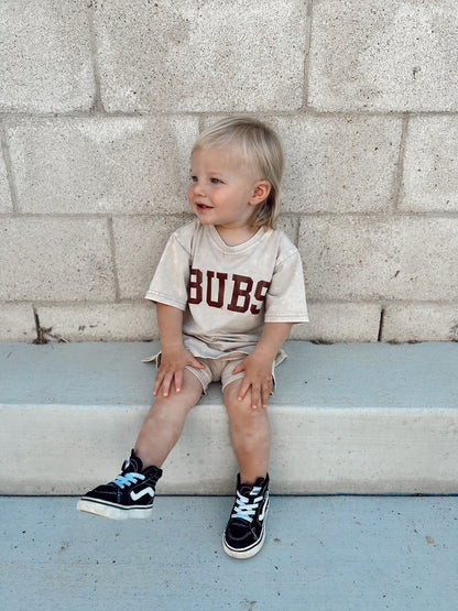 BUBS | Vintage Washed Child Short Set | Oat