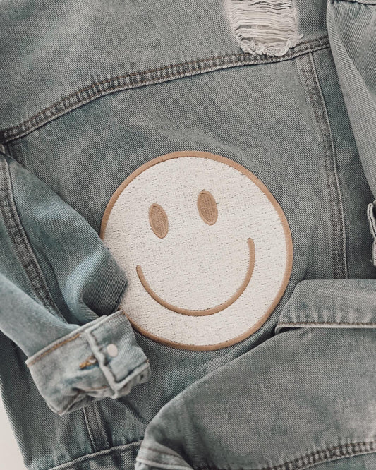 Smiley Embroidered | Denim Jacket