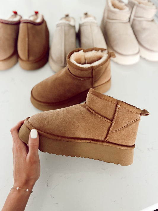 Chestnut Suede Boots | Platform | Adult