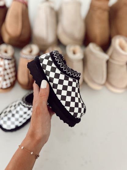 Mini Slides | Black Checkered | Toddler