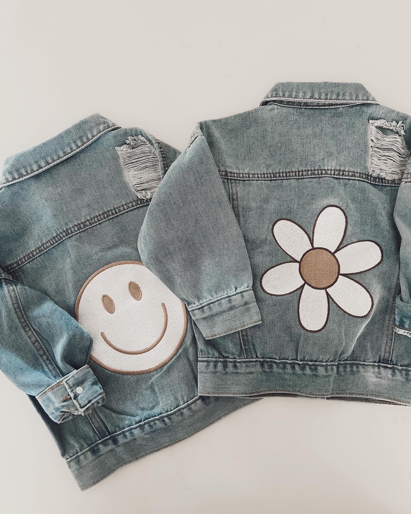 Smiley Embroidered | Denim Jacket