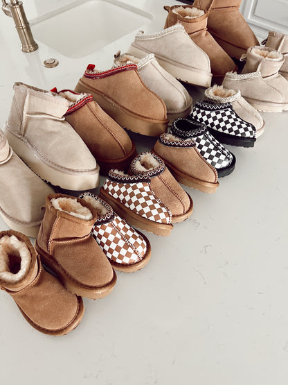 Mini Suede Slides | Tan | Toddler