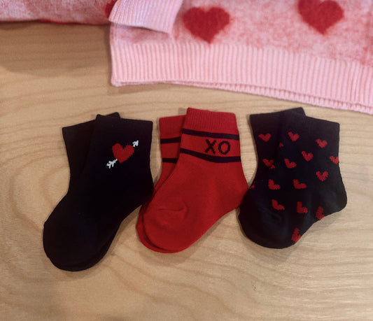 Heart and XO Socks | 3 pack