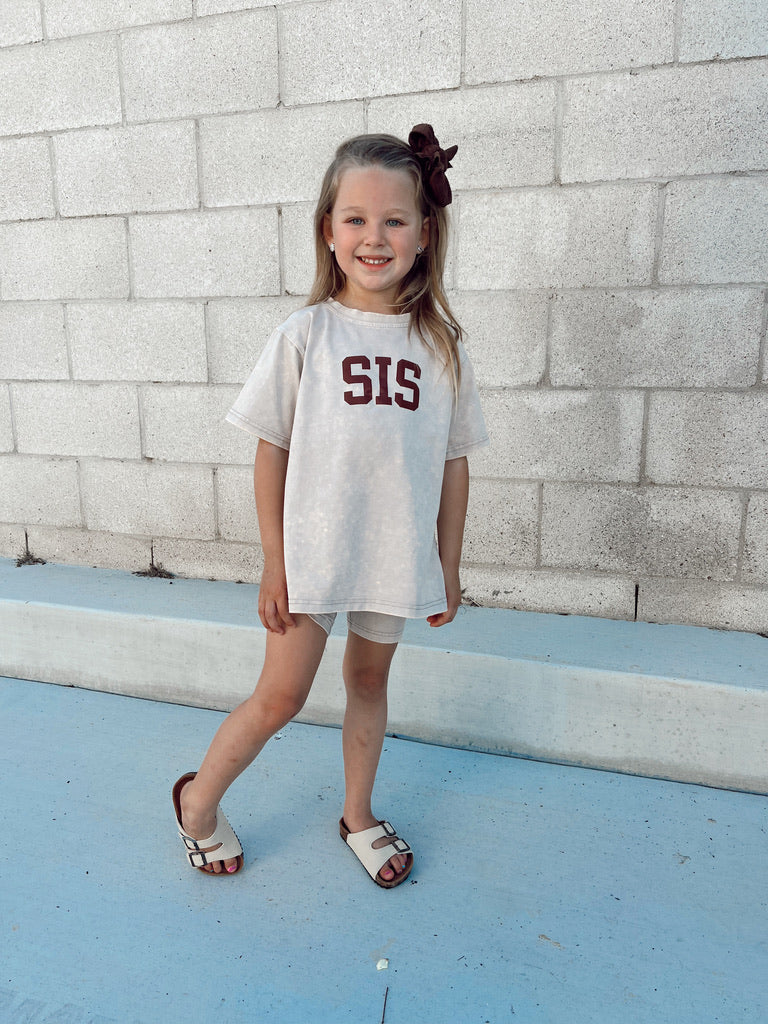 SIS | Vintage Washed Child Short Set | Oat