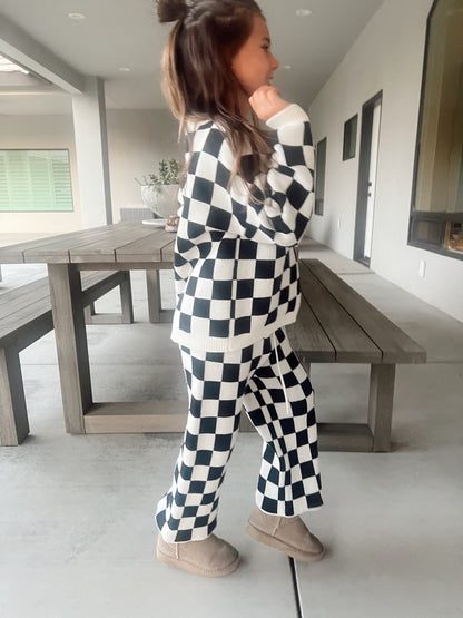 Black Checkered | Knit Set | PREORDER