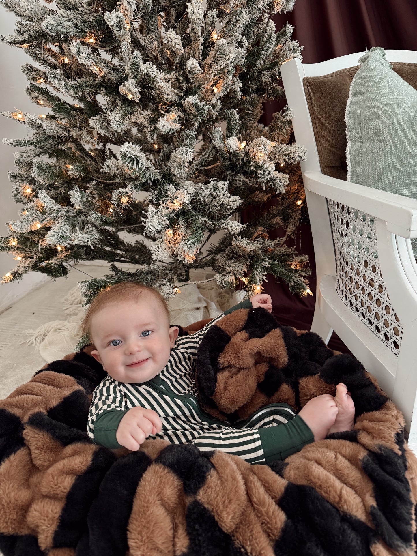 Cocoa and Black Checkered | Blanket