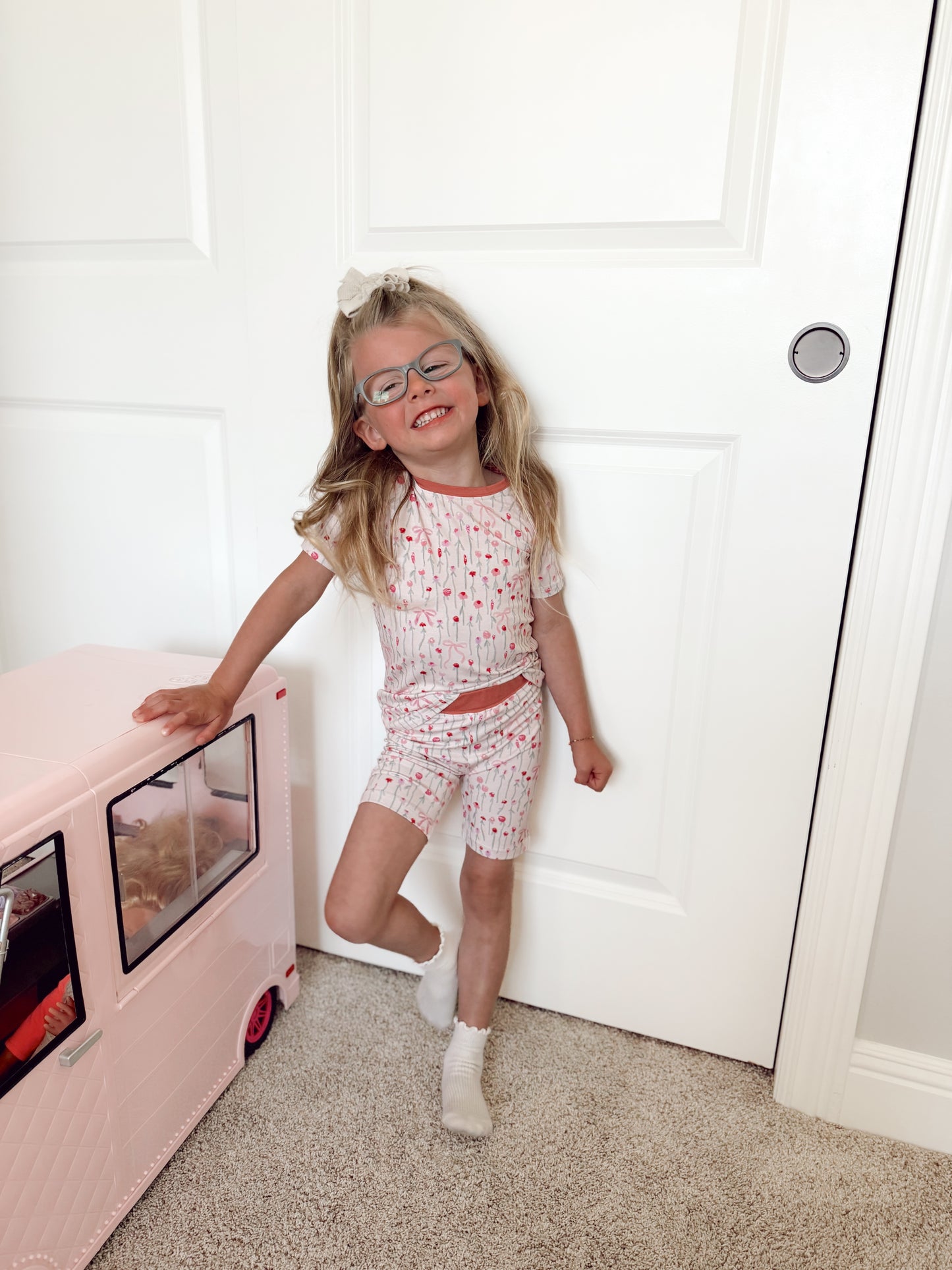 Bows and Florals Bamboo | Shortie Set