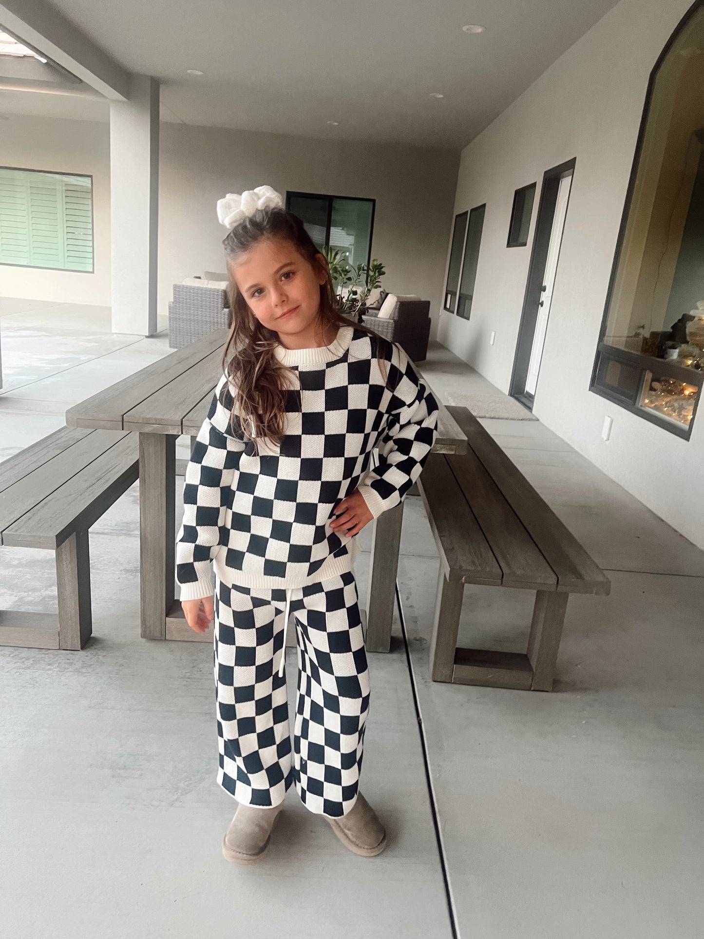 Black Checkered | Knit Set | PREORDER
