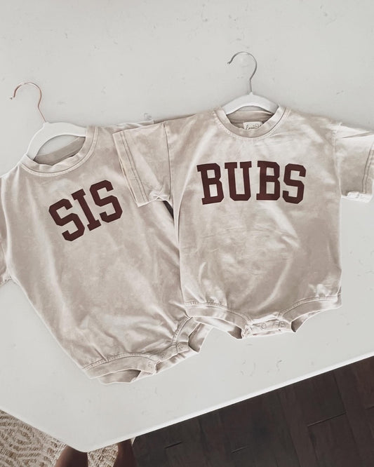 SIS | Vintage Washed Bubble Romper | Oat