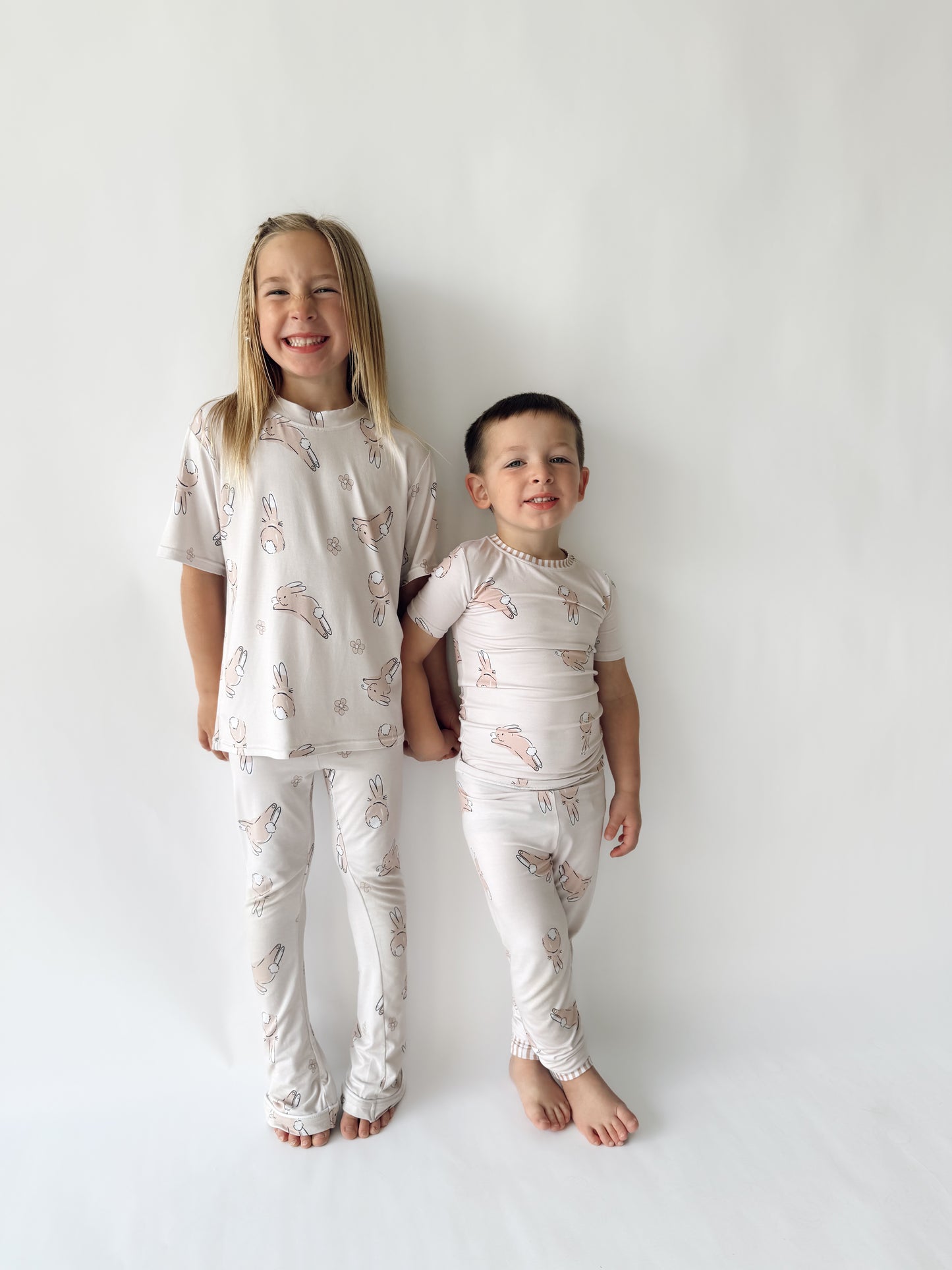 Bunnies and Floral | Oversized Tee and Flared Set