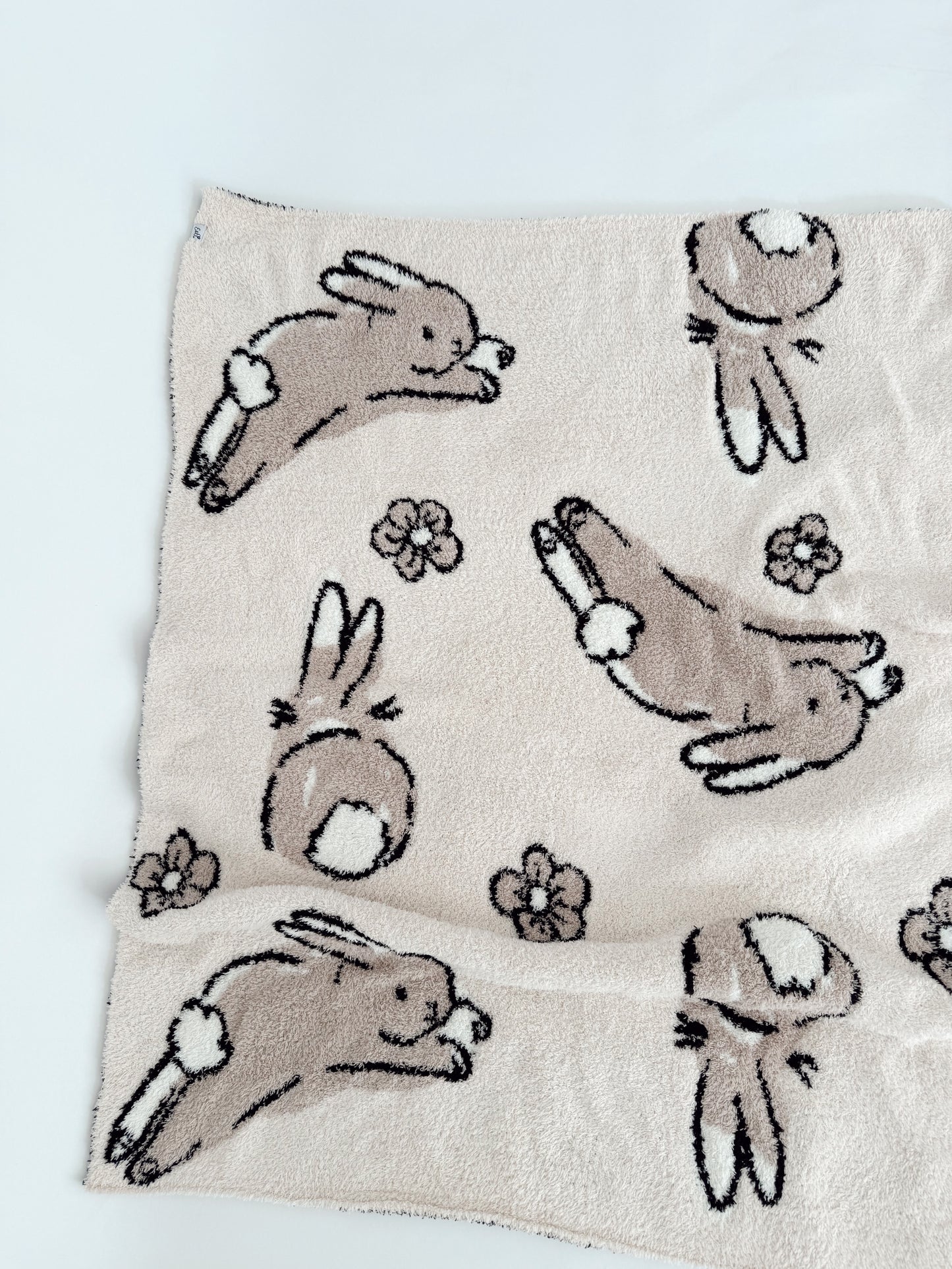 Bunnies and Floral | Plush Blanket | Baby | Preorder