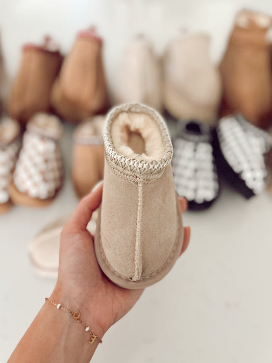 Mini Suede Slides | Tan | Toddler