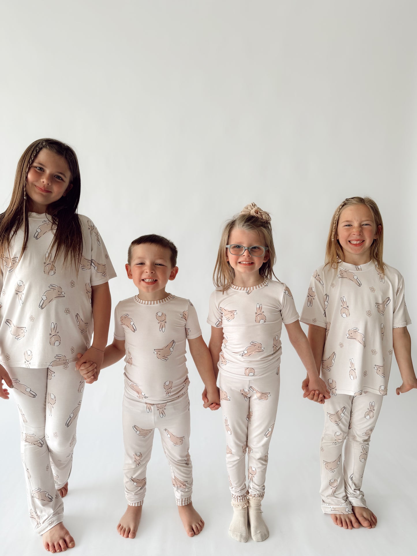 Bunnies and Stripe | Short Sleeve | Set