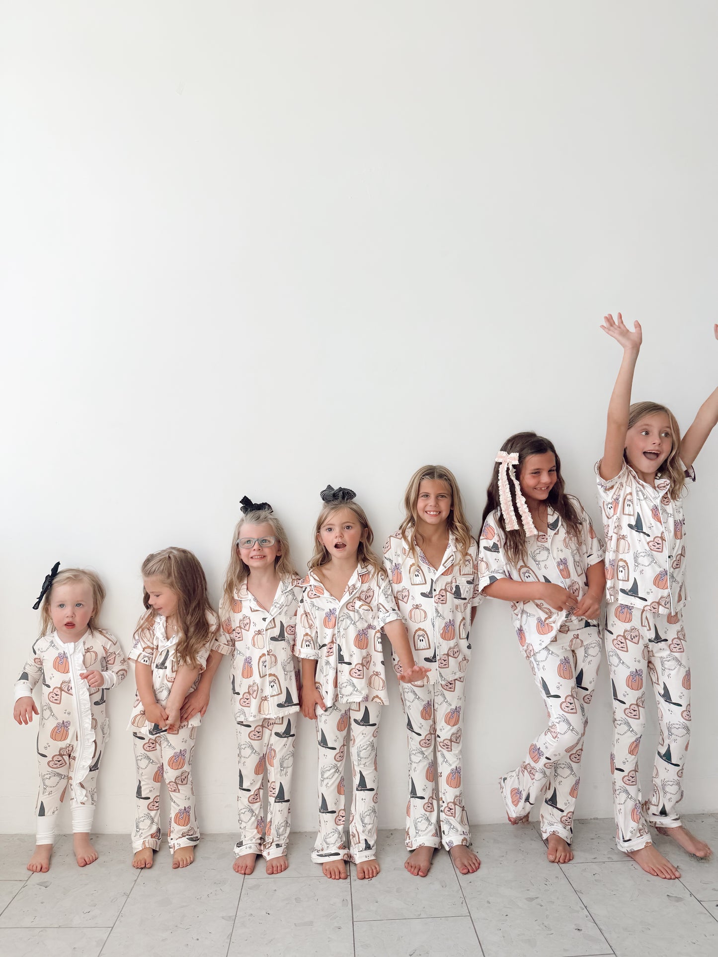 Spooky Cute Bamboo | Short Sleeve| Girl Button and Flare Set