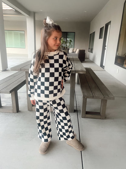 Black Checkered | Knit Set | PREORDER