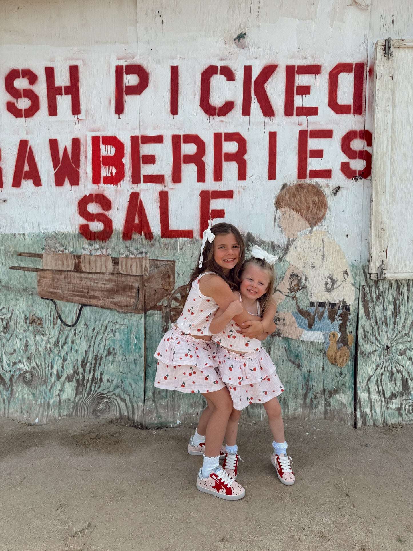 Cherry and Star| Cropped Tank and Twirl Skirt | Set
