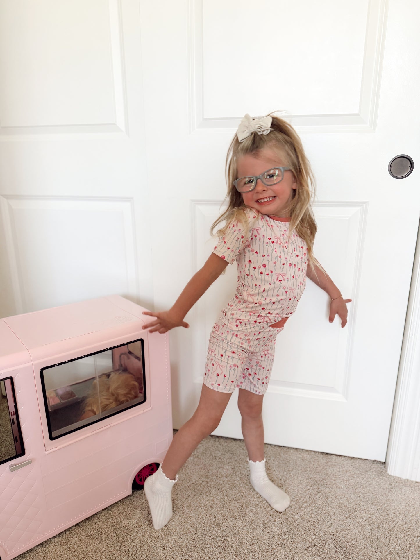Bows and Florals Bamboo | Shortie Set