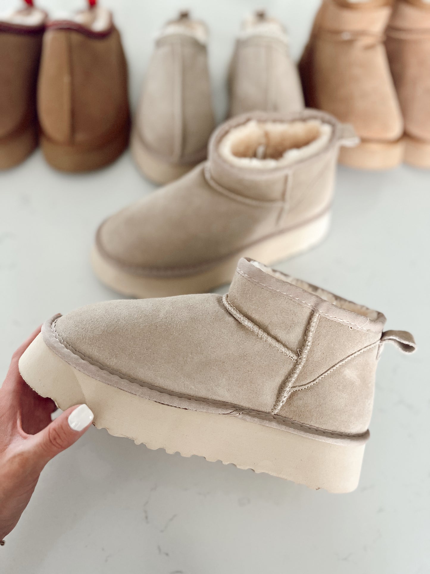 Tan Suede Boots | Platform | Adult