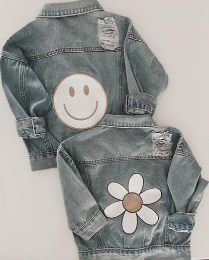 Smiley Embroidered | Denim Jacket