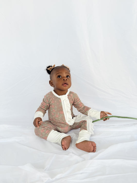 Rosie Ribbed Bamboo | Ruffle Zippie