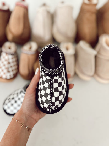 Mini Slides | Black Checkered | Toddler