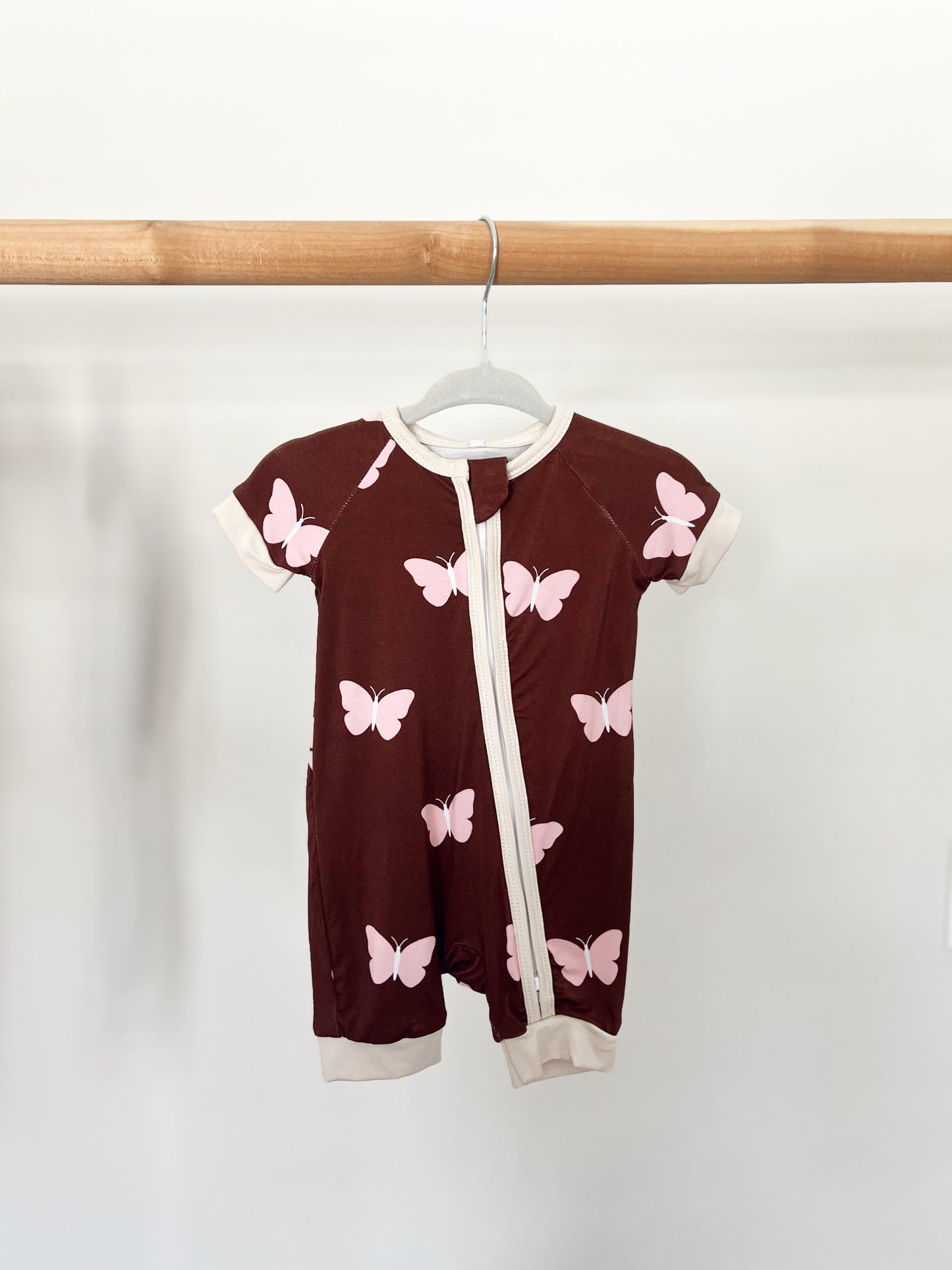 Pink Butterfly Bamboo | Shortie Zippie