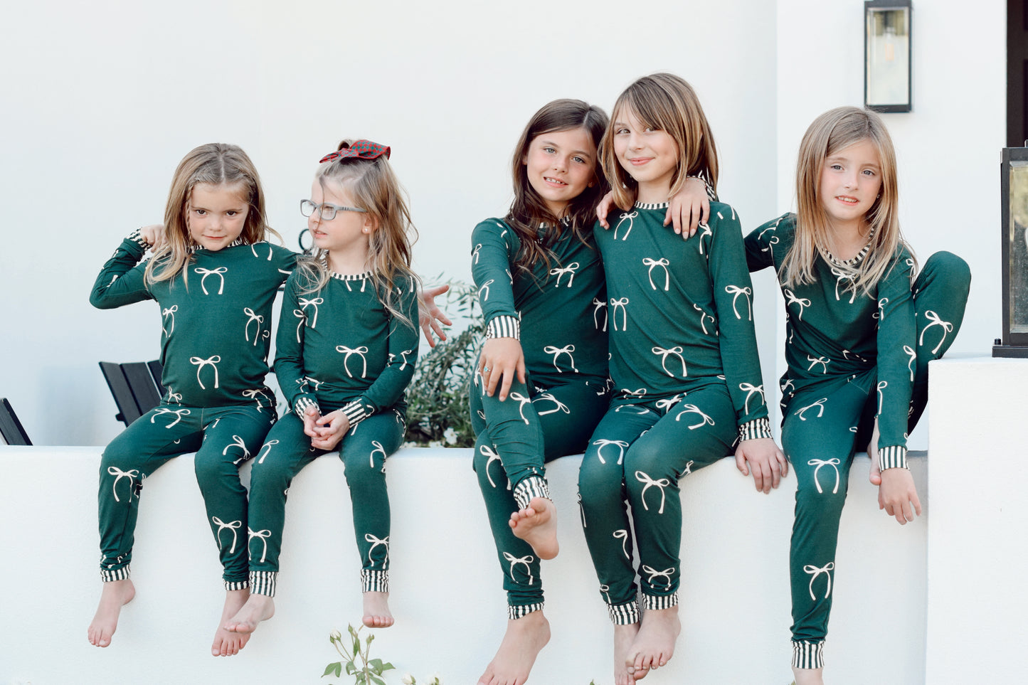 Green Bows | Two Piece Set