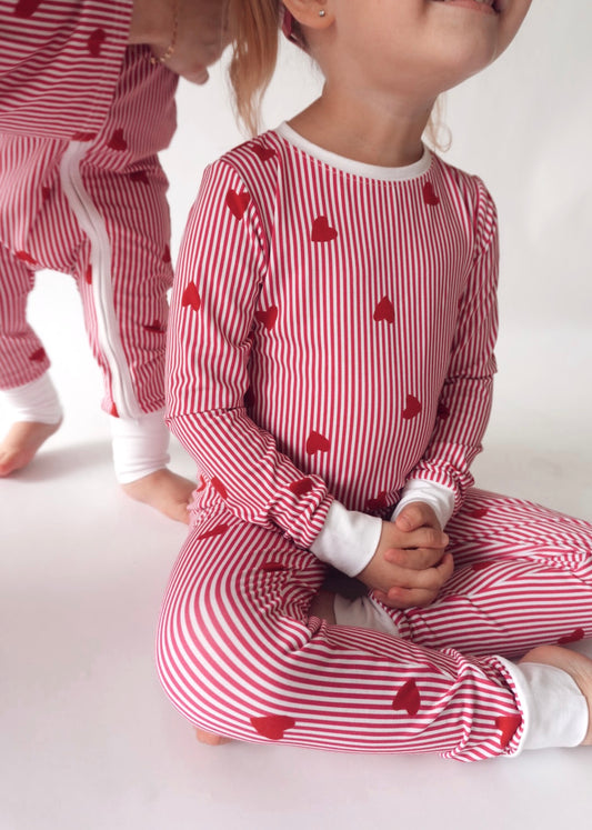 Hearts and Pin Stripes | Two Piece Set