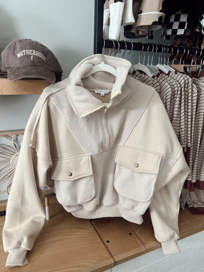 Pocketed Pullover | Cream