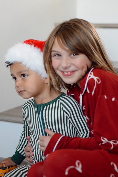 Red Bows | Button and Flare Set | Kids
