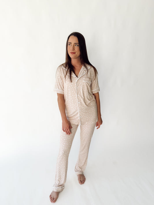 Fawn | Short Sleeved | Women’s Button and Flare Set