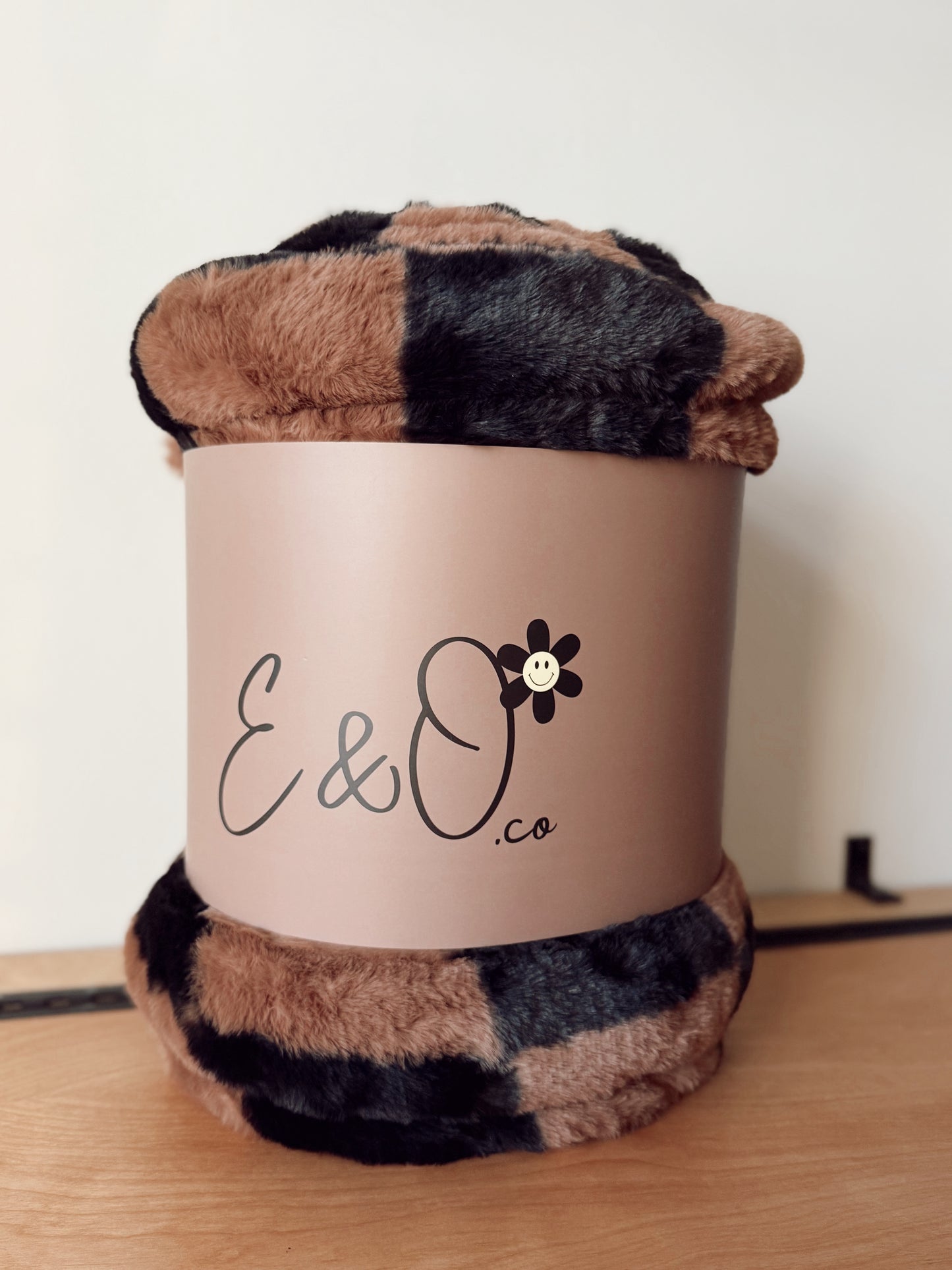 Cocoa and Black Checkered | Blanket