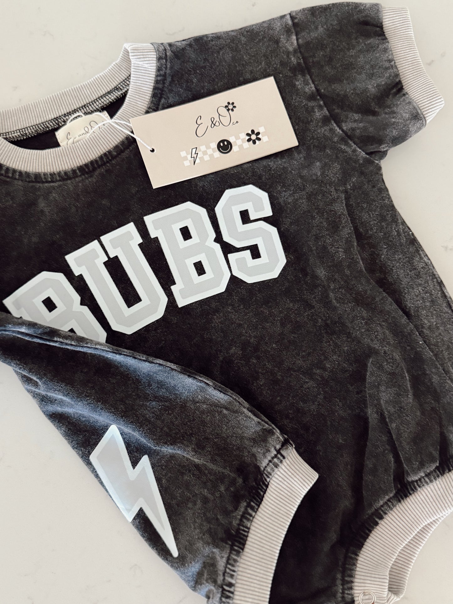 BUBS | Vintage Washed and Ribbed | Bubble Romper